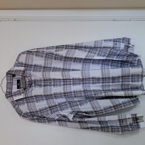 Hart Schaffner Marx Men's Plaid Geometric Longsleeve Shirt  Size XL